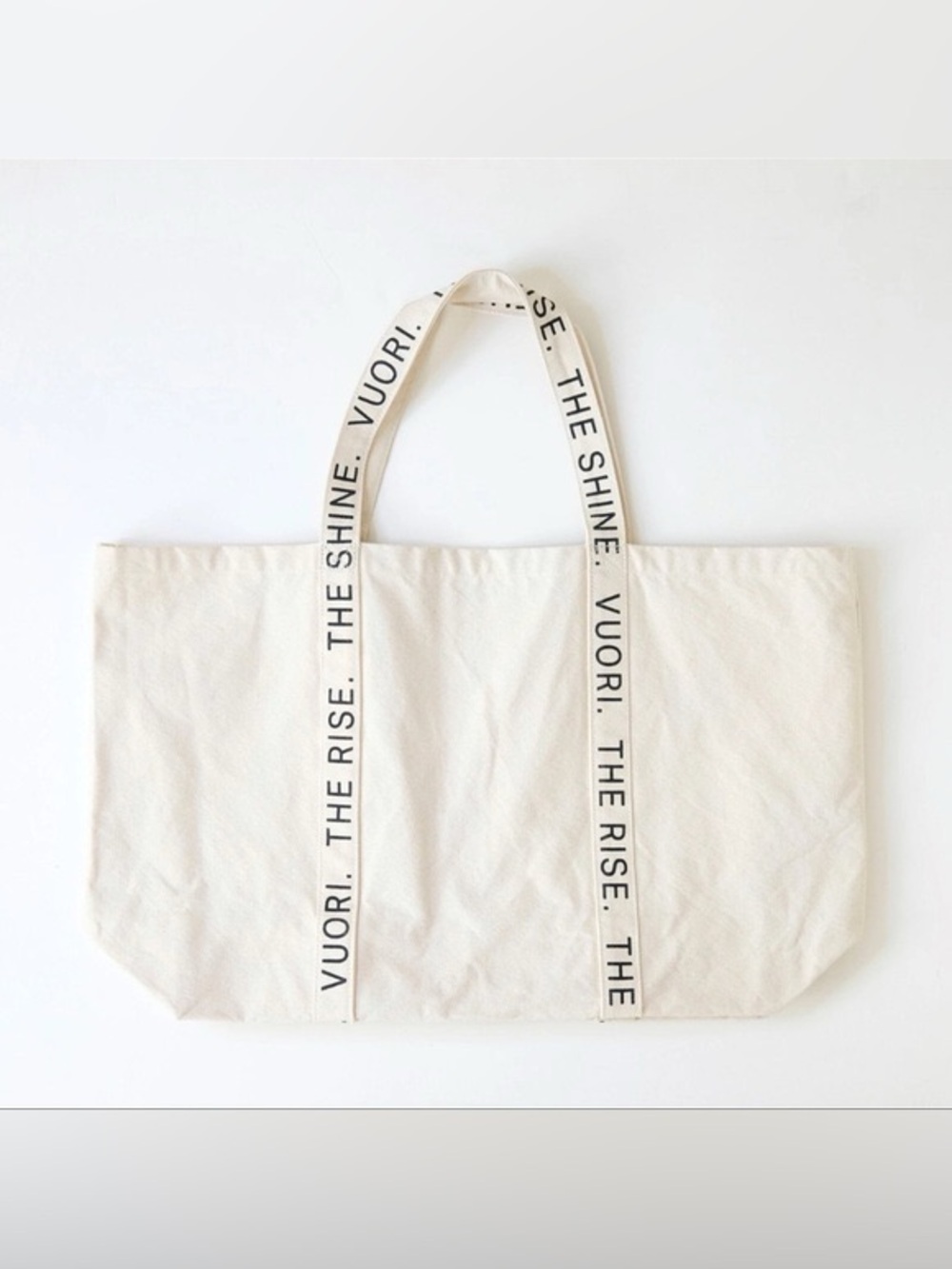 Vuori The Rise The Shine Limited Edition Reusable Canvas Tote Bag